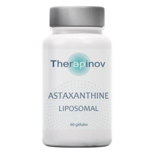 Flacone di integratore Astaxantina Liposomiale , 60 capsule, antiossidante per supporto cellulare e benessere generale.