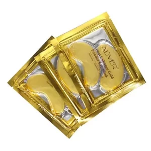 Patch occhi in gel dorati Klayver al collagene e oro, trattamento idratante e anti-age per il contorno occhi.