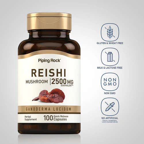 Funghi medicinali reishi 2500mg - 100 capsule - immagine 2
