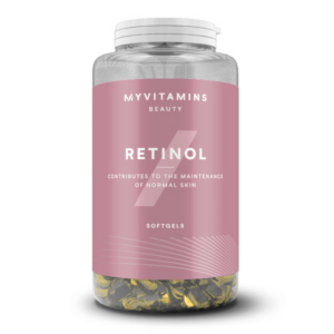 Flacone MyVitamins Beauty Retinolo in softgel, integratore per il mantenimento della pelle normale.