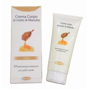 Tubo di crema corpo al miele di Manuka Biomeda, trattamento intensivo per pelli secche.