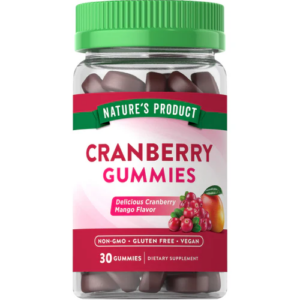 Barattolo di Cranberry Gummies vegan gusto cranberry e mango integratore per vie urinarie