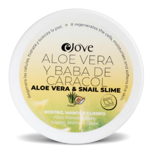 Barattolo di crema Ejove Aloe Vera e bava di lumaca per viso, mani e corpo, idratante e rigenerante per la pelle.