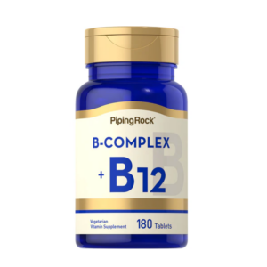 Integratore Piping Rock Complesso B + B12 180 compresse vegetariane con vitamine del gruppo B e vitamina B12