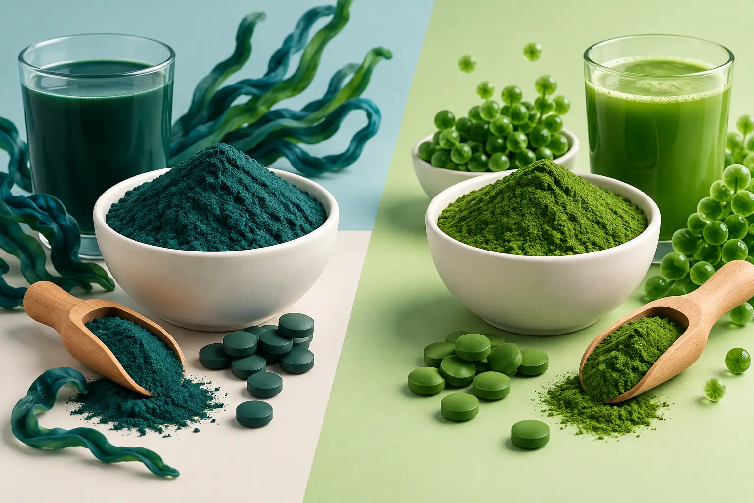 Spirulina o chlorella: differenze e come sceglierle