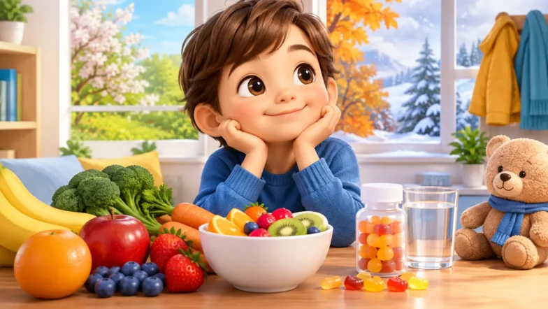 Vitamine per bambini al cambio di stagione