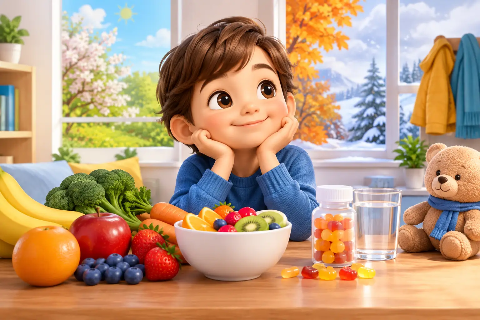 Vitamine per bambini al cambio di stagione