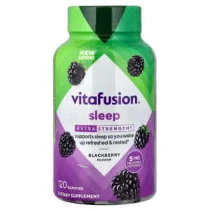 Vitafusion Sleep Extra Strength melatonina 5 mg gusto mora, confezione da 120 caramelle gommose