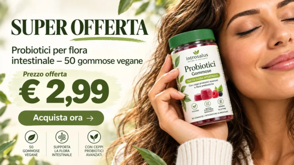 Probiotici per flora intestinale 50 gommose vegane Rainbow Light in super offerta a €2,99